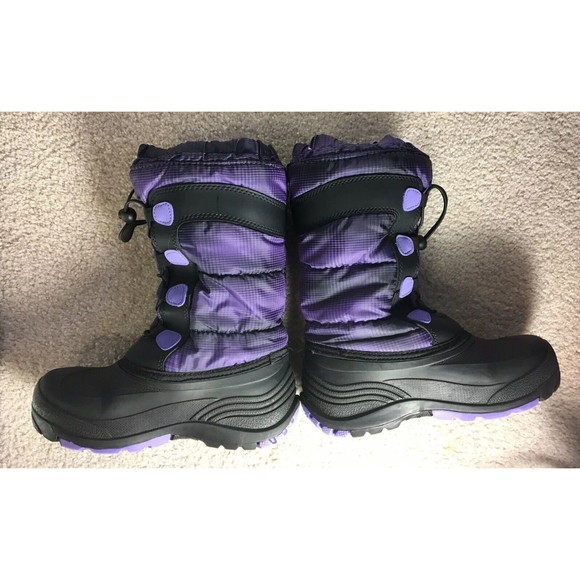 Kamik Size 4 Purple Plaid Winter Snow Boot GUC - Picture 3 of 8